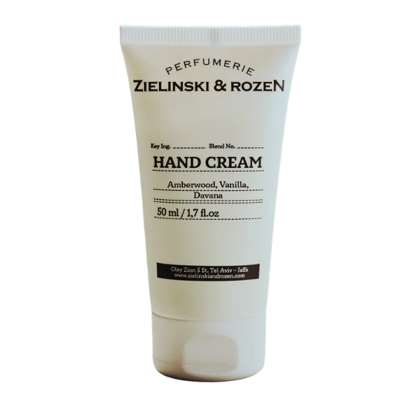 Zielinski & Rozen Hand Cream Amberwood, Vanilla, Davana