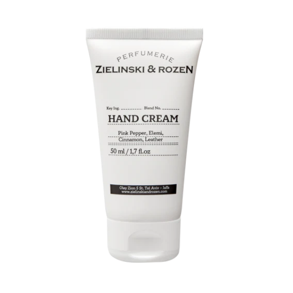 Zielinski & Rozen Hand Cream Pink Pepper, Elemi, Cinnamon, Leather